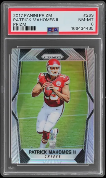 Patrick Mahomes II · Prizm #269 (2017), PSA 8