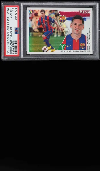 2015 Panini Colecciones Este Liga BBVA Lionel Messi #17 PSA 10 GEM MINT