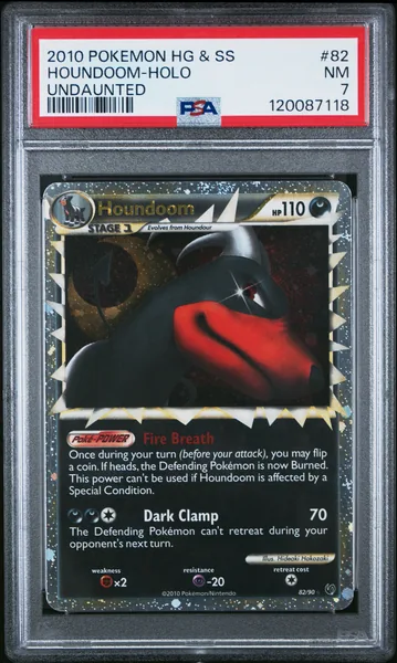 2010 #82 Houndoom-Holo PSA 7 Heartgold & Soulsilver Undaunted