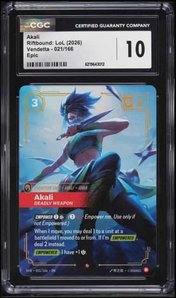 Akali · Vendetta Epic #021 (2026), CGC 10