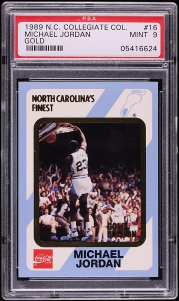 Michael Jordan · Collegiate Collection North Carolina Gold #16 (1989), PSA 9