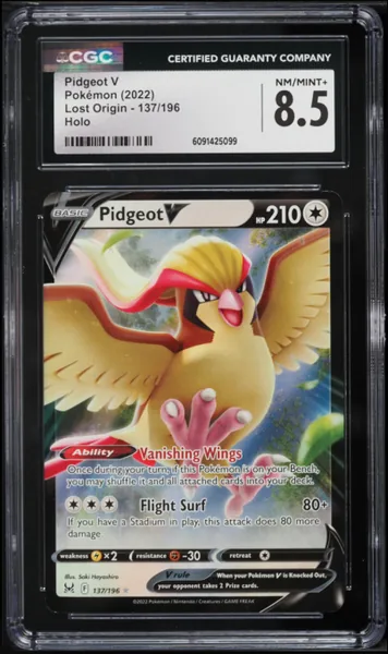 Pidgeot V · Lost Origin #137 (2022), CGC 8.5