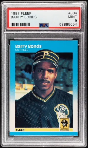 1987 Fleer Barry Bonds #604 PSA 9