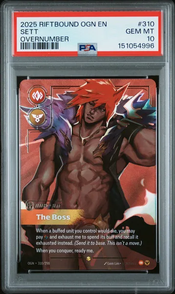 2025 #310 Sett - the Boss PSA 10 Riftbound: League of Legends Ogn-Origins
