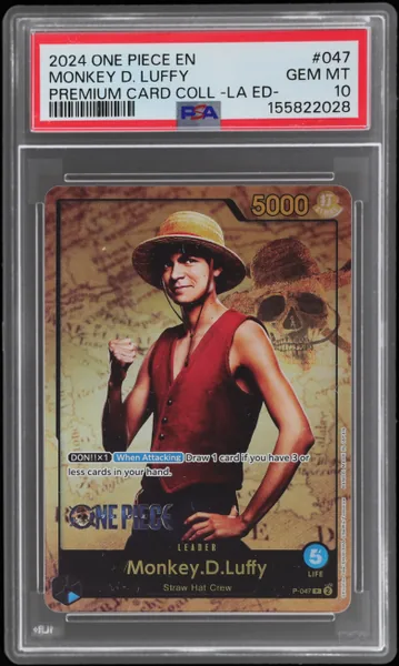 2024 One Piece Premium Card Collection Live Action Monkey D. Luffy #47 PSA 10
