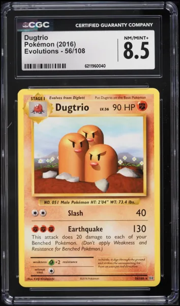 Dugtrio · Evolutions #56 (2016), CGC 8.5