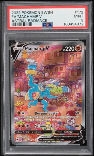 Machamp V · Astral Radiance Full Art #172 (2022), PSA 9