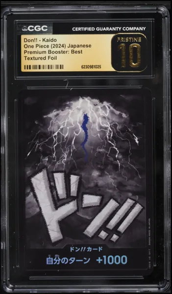 2024 One Piece Japanese Premium Booster Best Textured Foil Don!! Kaido CGC 10 PRISTINE