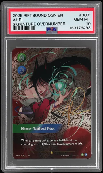 Ahri · Origins Signature Overnumber #303* (2025), PSA 10