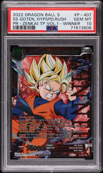 2022 SS Goten, Hyperspeed Rush PSA 10 Dragon Ball Super Zenkai Series Tournament Vol. 1 Winner