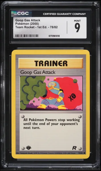 Goop Gas Attack · Team Rocket 1st Edition #78 (2000), CGC 9