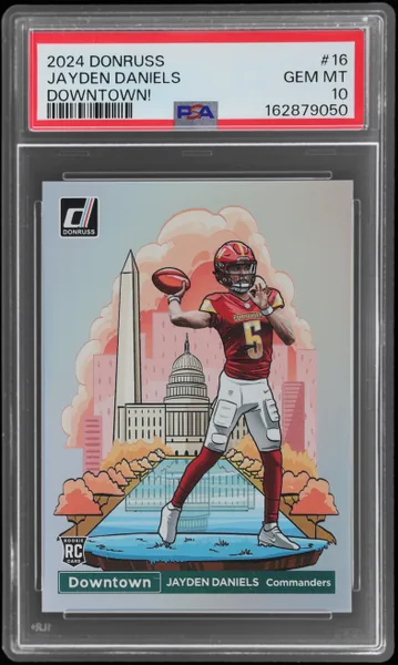 2024 Panini Donruss Downtown Jayden Daniels #16 PSA 10