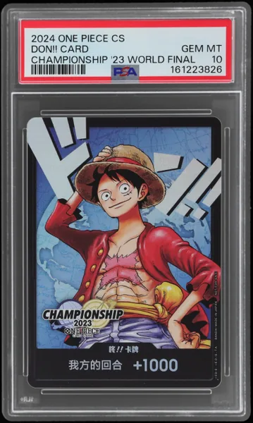 2024 One Piece Simplified Chinese Promo Championship '23 World Final Don!! Card PSA 10