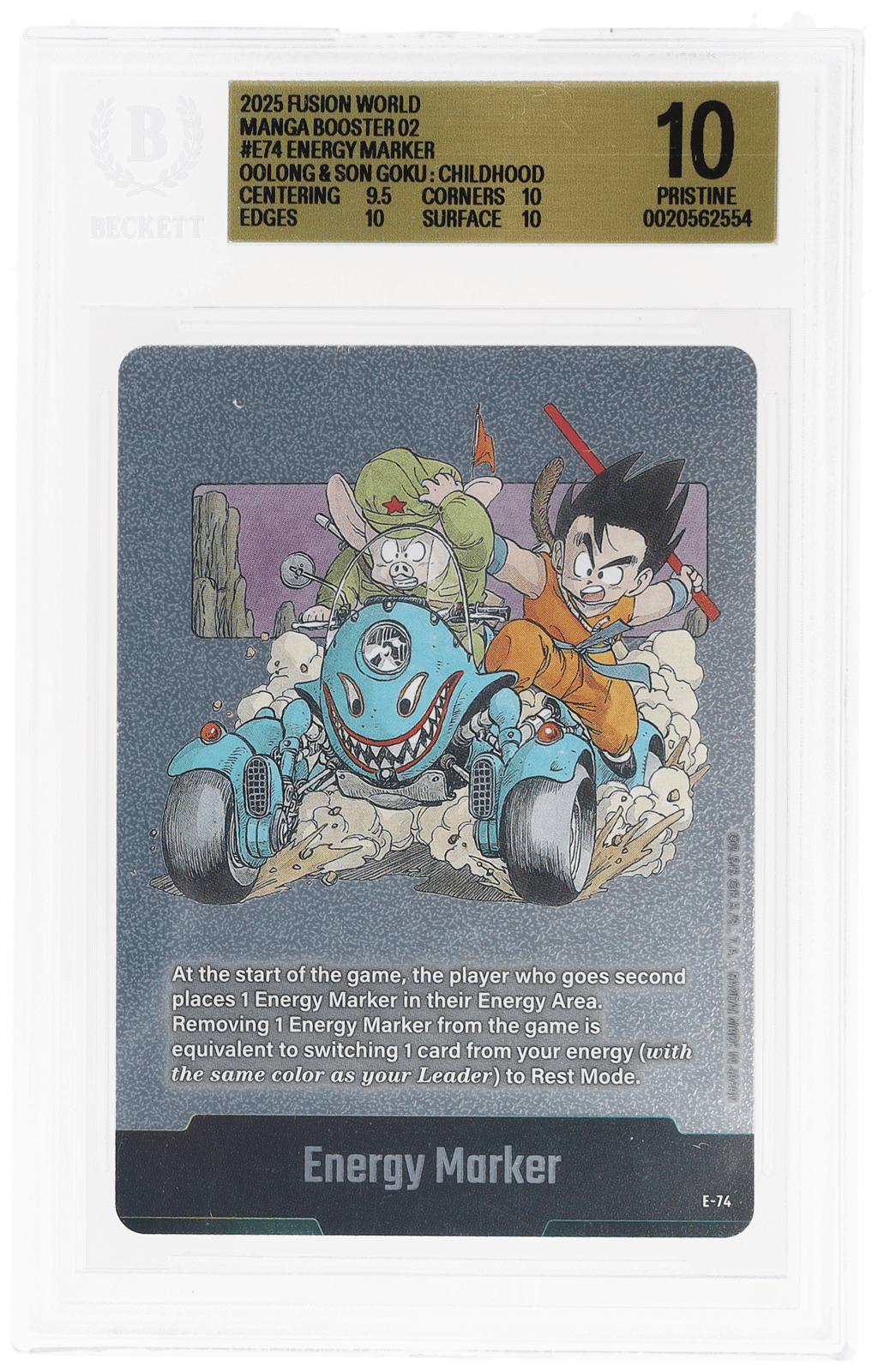 2025 Dragon Ball Super Card Game Fusion World Manga Booster 02 Energy Marker #E74 BGS 10