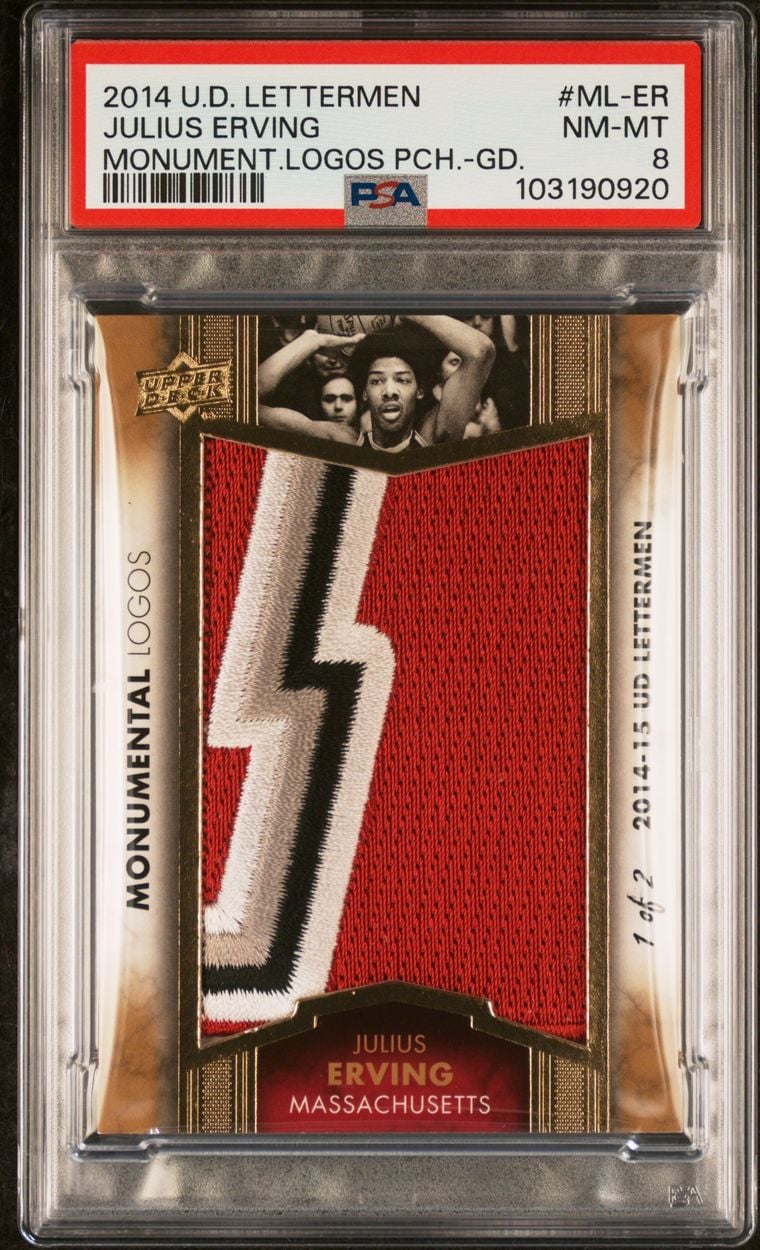 2014 JULIUS ERVING #1 of 2 LETTERMEN PSA 8.0
