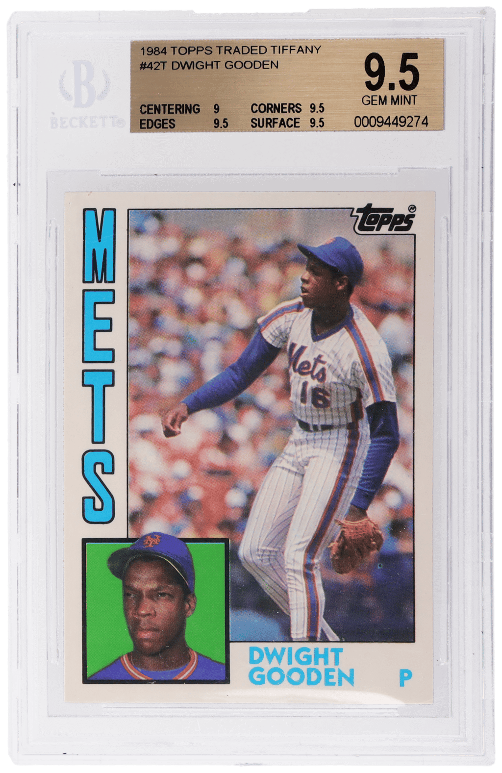1984 Topps Traded Tiffany Dwight Gooden #42T BGS 9.5