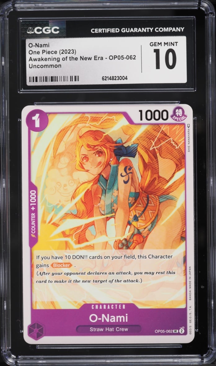 2023 One Piece Awakening Of the New Era O-Nami #OP05-062 CGC 10 GEM MINT