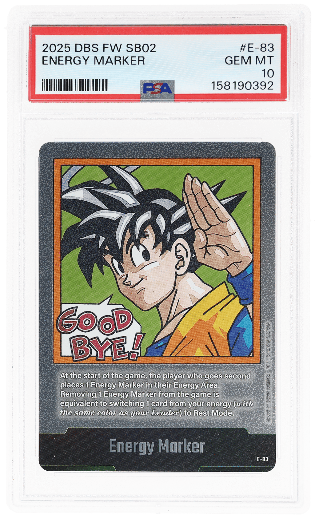 2025 Dragon Ball Fusion World Manga Booster 02 Volume 35 Cover Energy Marker #E-83 PSA 10