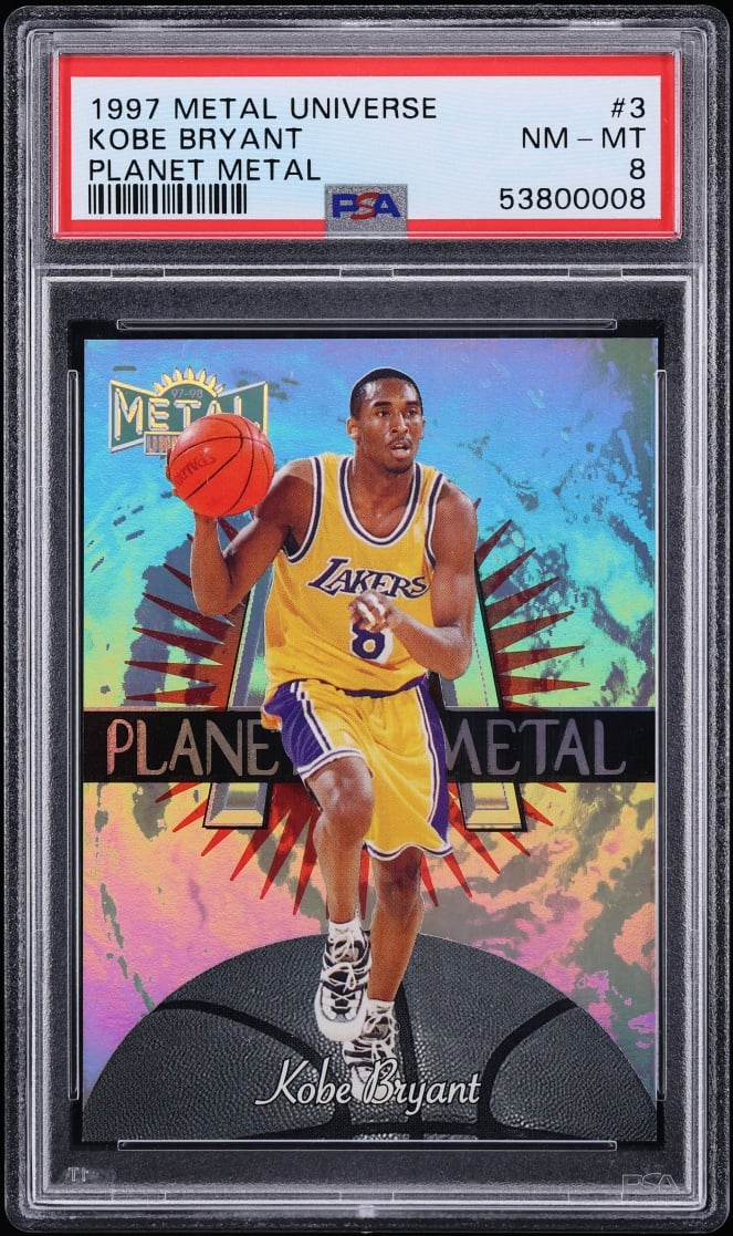 1997 Metal Universe Planet Metal Kobe Bryant #3 PSA 8 NM-MT