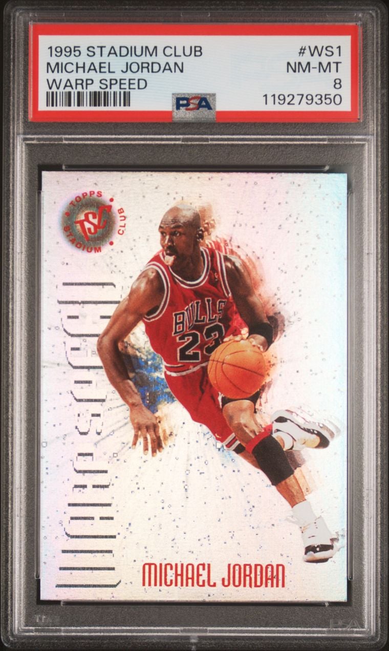 MICHAEL JORDAN #WS1 STADIUM CLUB WARP SPEED PSA 8.0