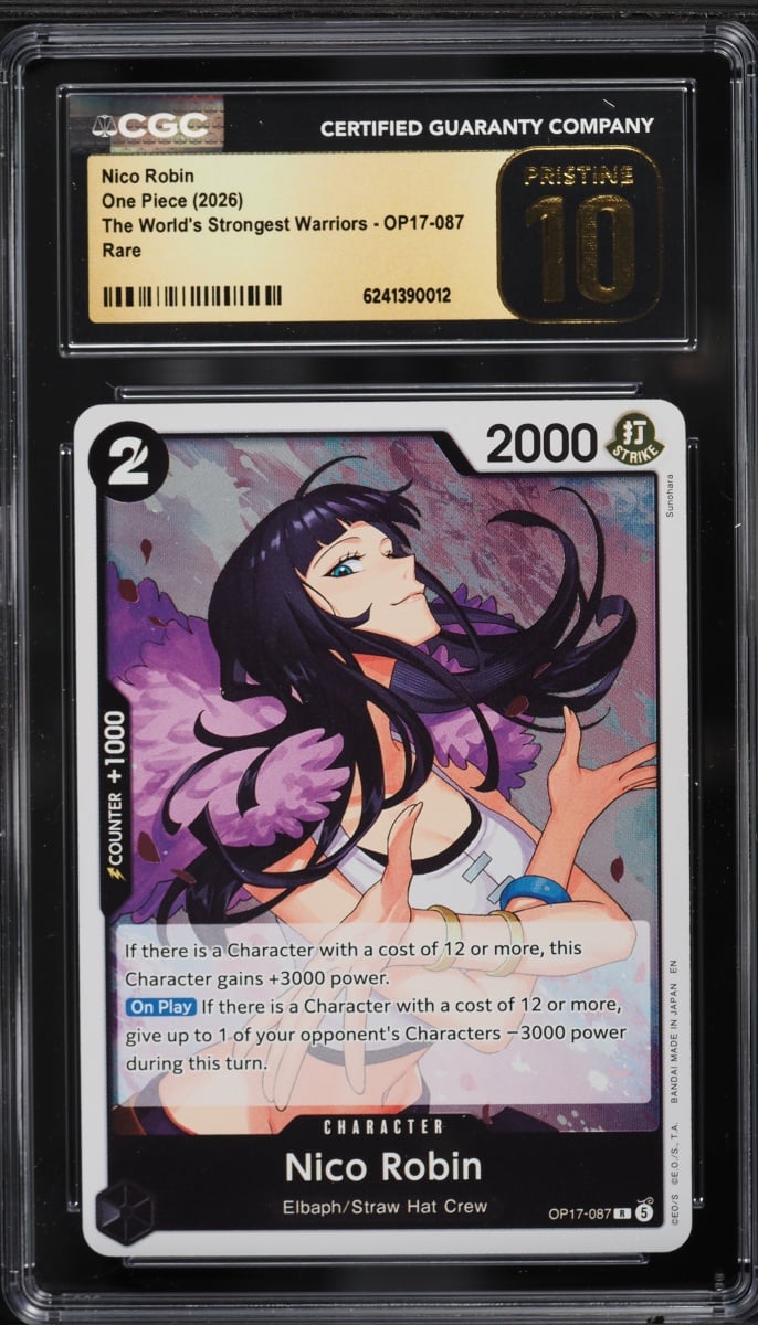 2026 One Piece The World's Strongest Warriors Nico Robin #OP17-087 CGC 10 PRISTINE