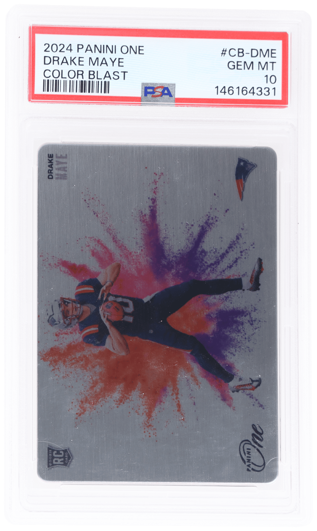 2024 Panini One Color Blast Drake Maye #CBDME PSA 10