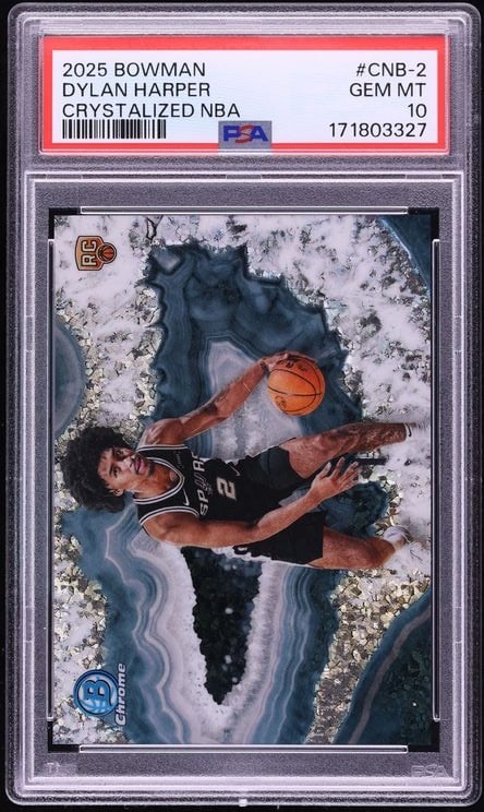 2025 Bowman Chrome Crystalized NBA Dylan Harper ROOKIE #CNB-2 PSA 10 GEM MINT