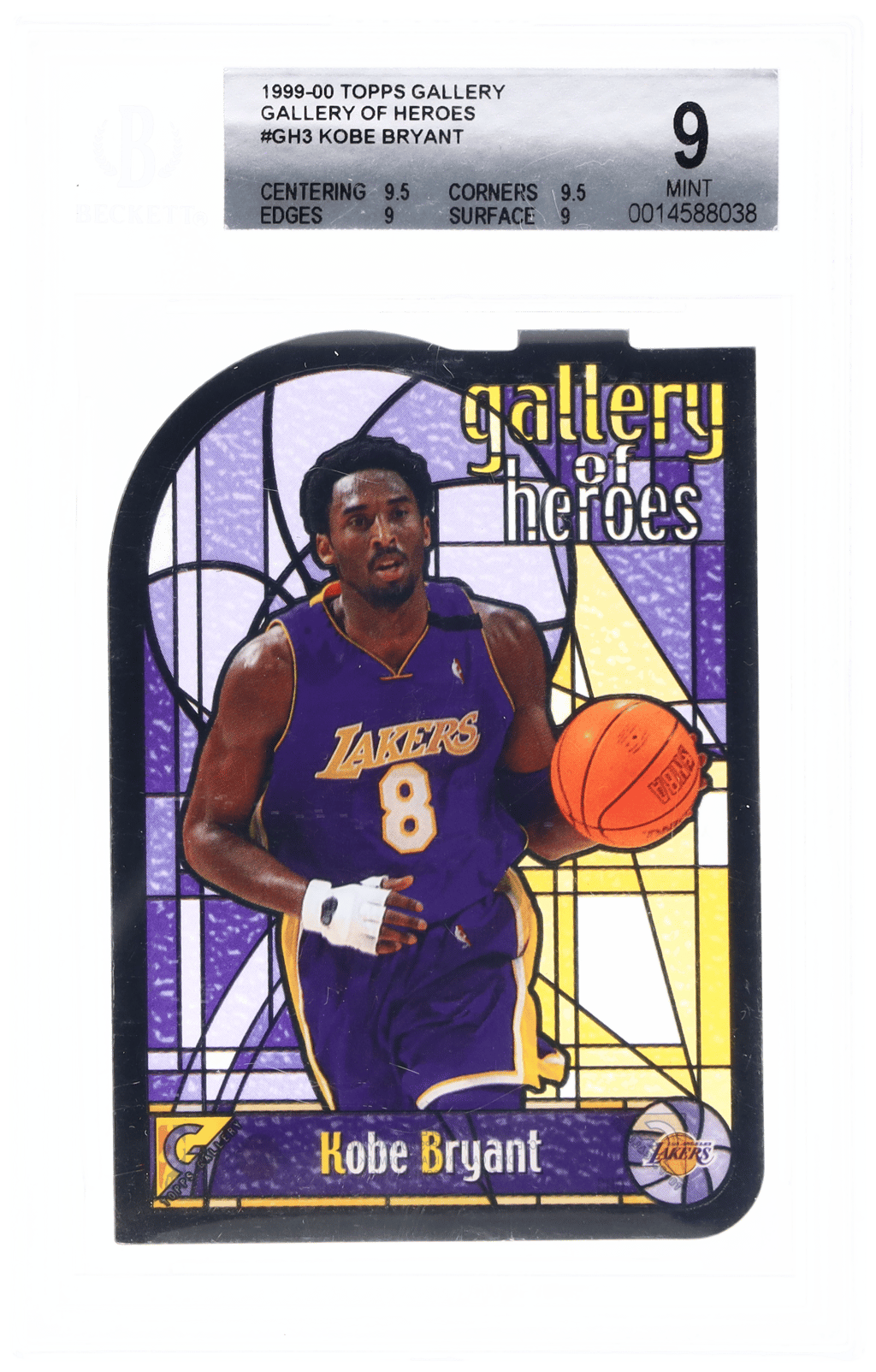 1999 Topps Gallery Gallery of Heroes Kobe Bryant #GH3 BGS 9