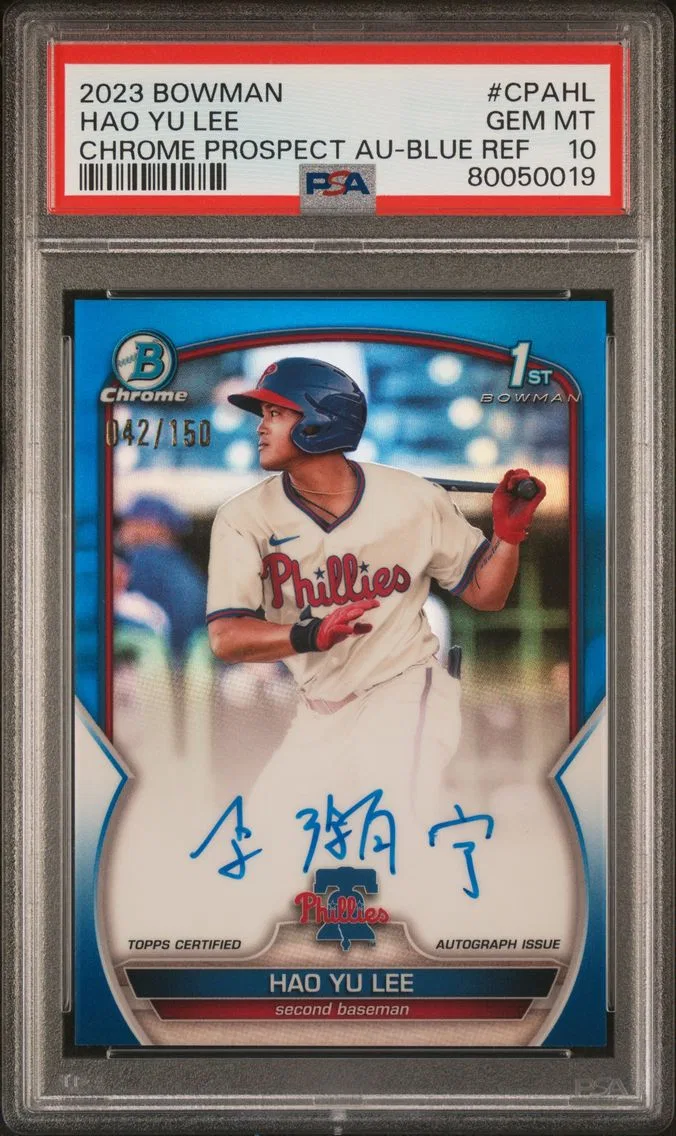 2023 #CPAHL Hao YU Lee PSA 10 Bowman Chrome Prospect Autographs — Rare