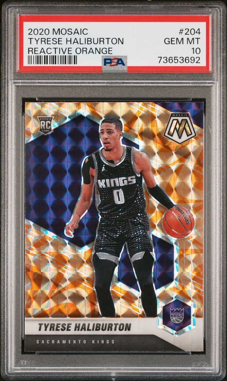 2020 Tyrese Haliburton #204 Mosaic Reactive Orange PSA 10.0