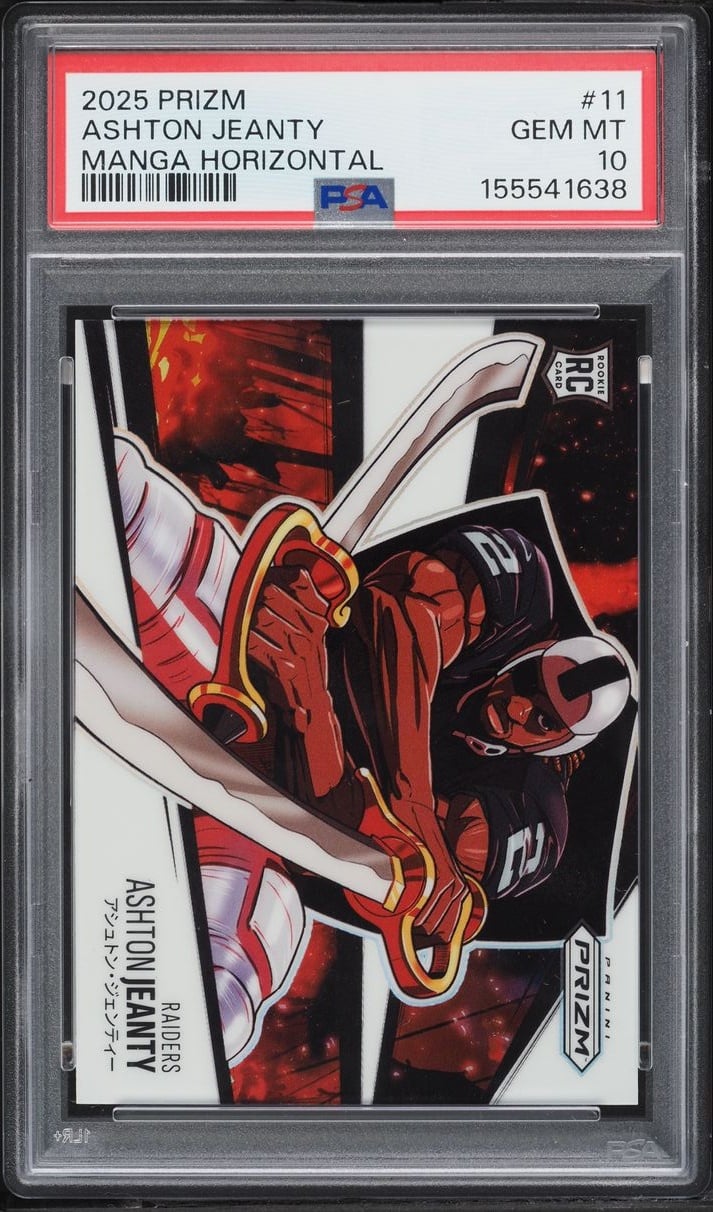 2025 Panini Prizm Manga Horizontal Ashton Jeanty ROOKIE #11 PSA 10 GEM MINT