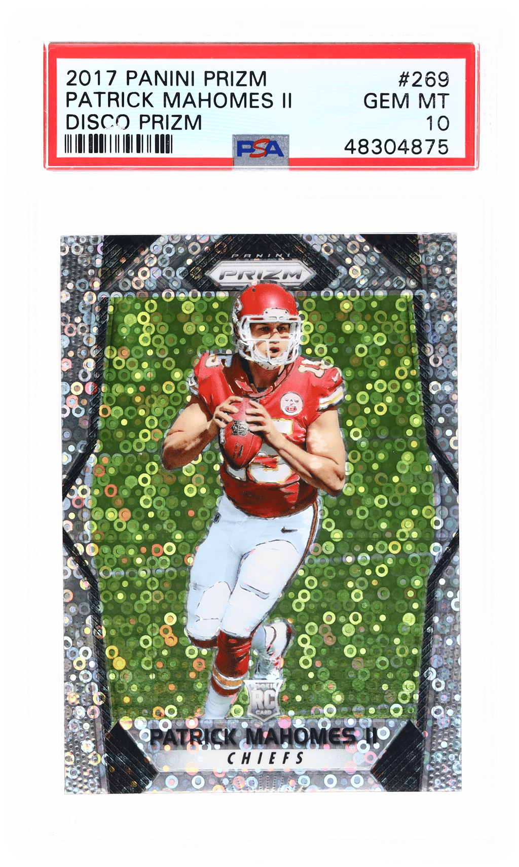 2017 Panini Prizm Disco Prizm Patrick Mahomes II #269 PSA 10