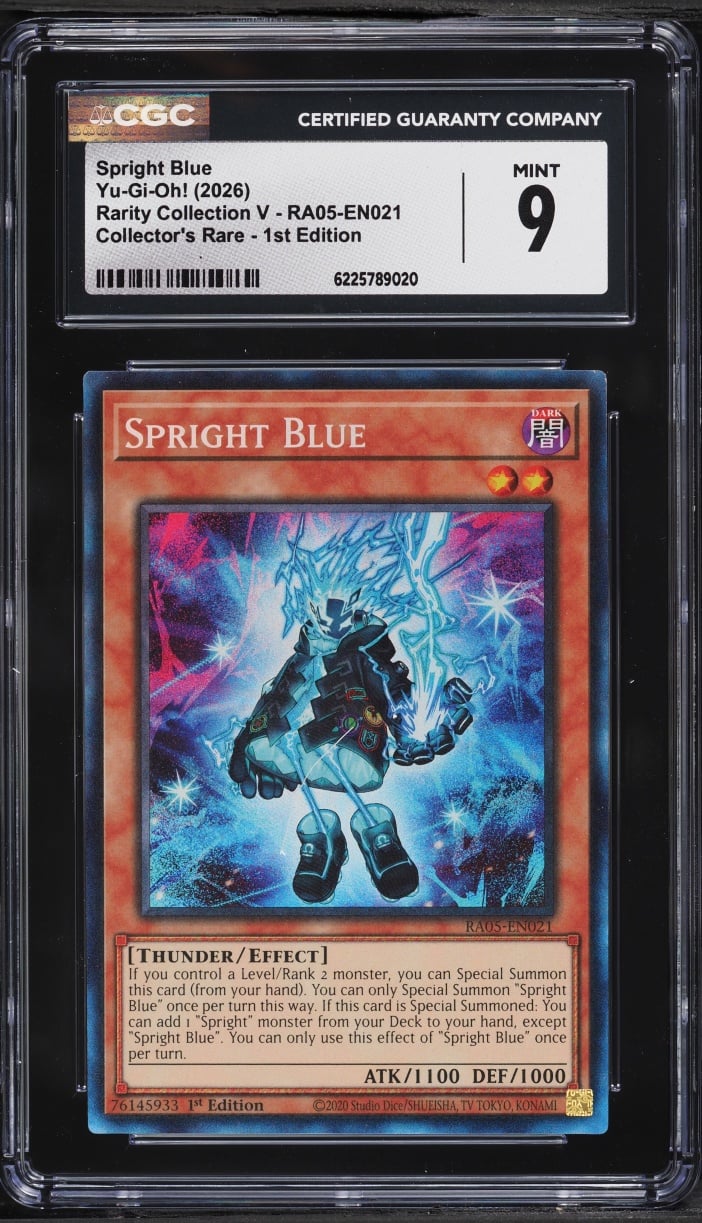 2026 Yu-Gi-Oh! Rarity Collection V 1st Edition Collector's Rare Spright Blue #RA05-EN021 CGC 9