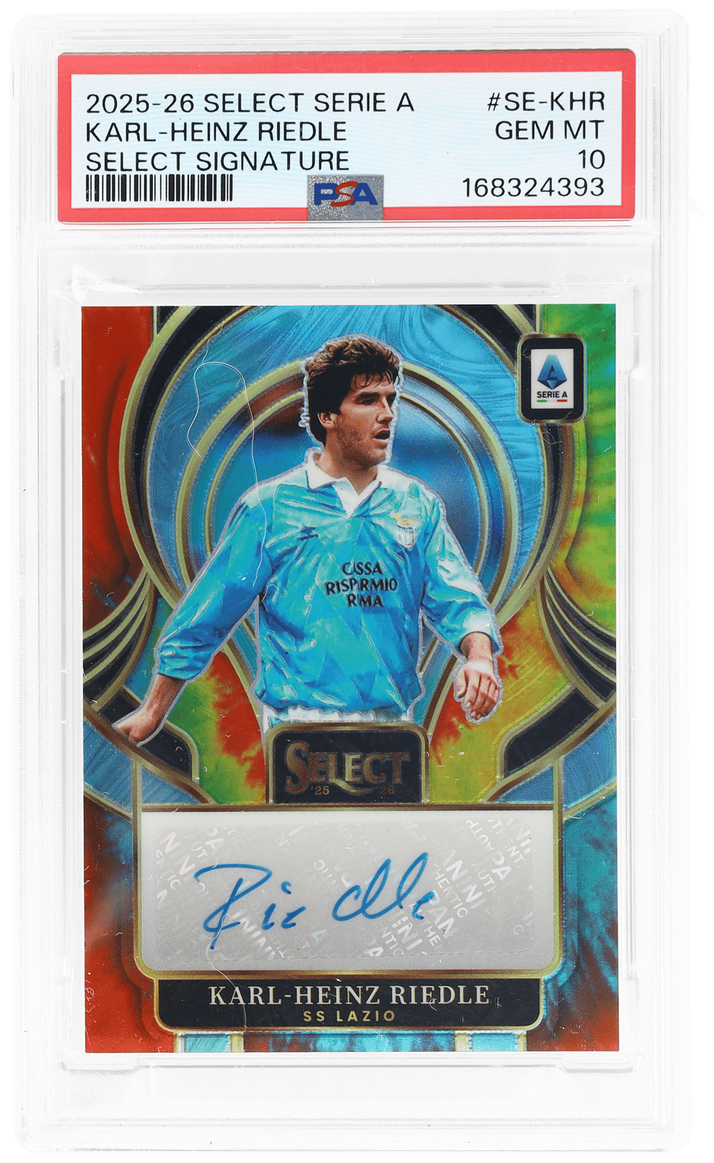 2025 Panini Select Serie A Select Signature Tie Dye Karl-Heinz Riedle #SE-KHR 17/25 PSA 10