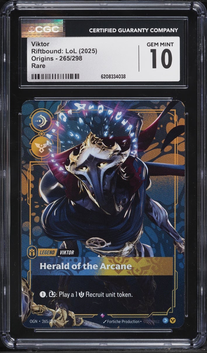 2025 Riftbound League Of Legends LoL Origins Viktor #265 CGC 10 GEM MINT