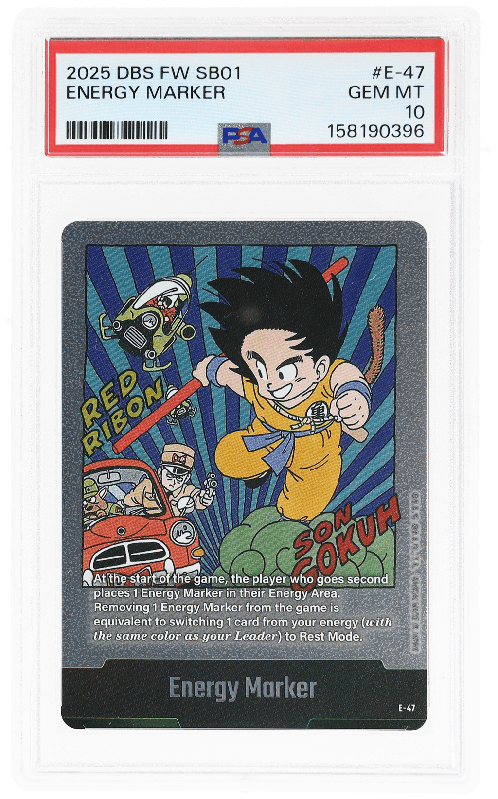 2025 Dragon Ball Super Card Game Fusion World Manga Booster 01 Energy Marker #E-47 PSA 10
