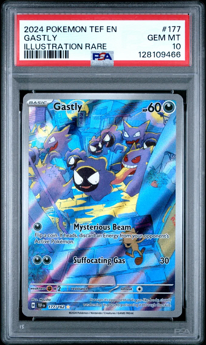 2024 #177 Gastly PSA 10 Tef EN-Temporal Forces — Rare