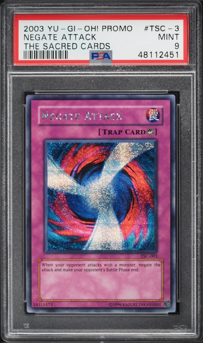 2003 Yu-Gi-Oh! The Sacred Cards Promo Negate Attack TSC-003 PSA 9 MINT