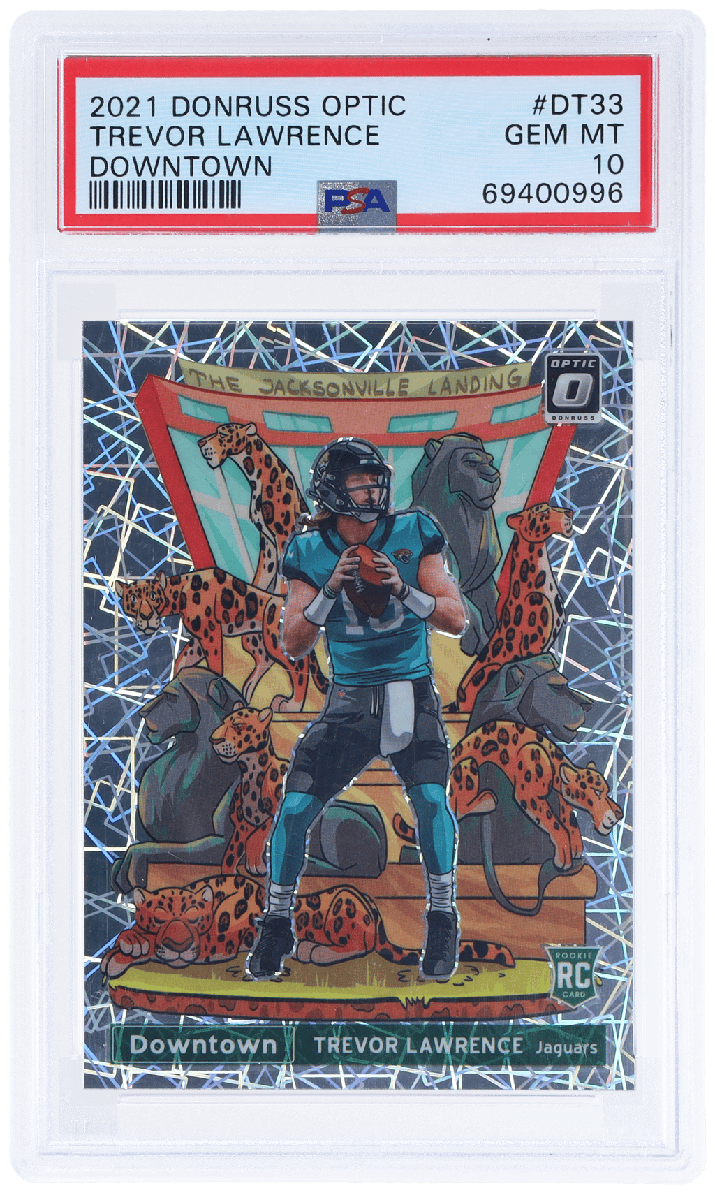 2021 Donruss Optic Downtown Trevor Lawrence #DT33 PSA 10