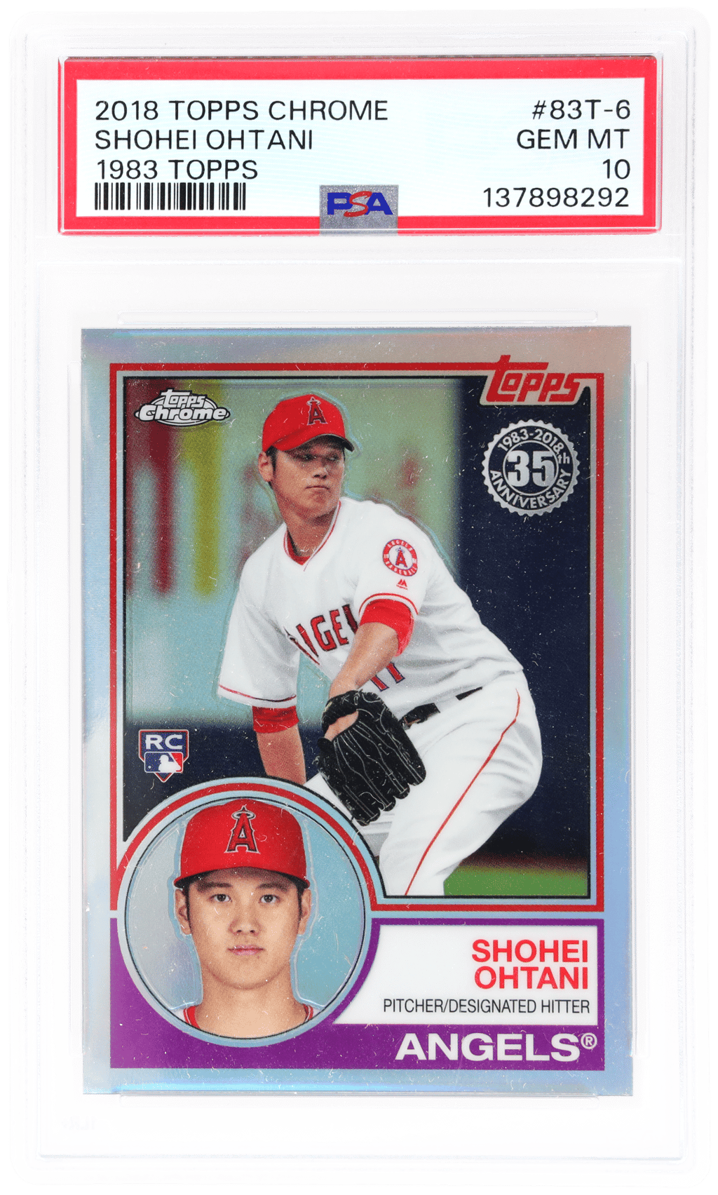 2018 Topps Chrome '83 Topps Shohei Ohtani #83T6 PSA 10