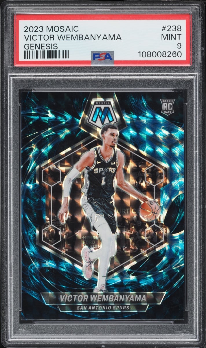 2023 Panini Mosaic Genesis Victor Wembanyama ROOKIE #238 PSA 9 MINT