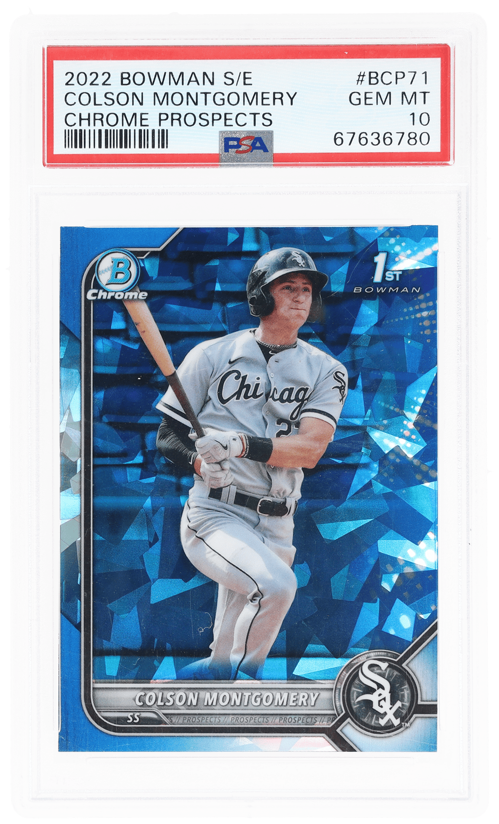 2022 Bowman Chrome Sapphire Prospect Colson Montgomery #BCP71 PSA 10