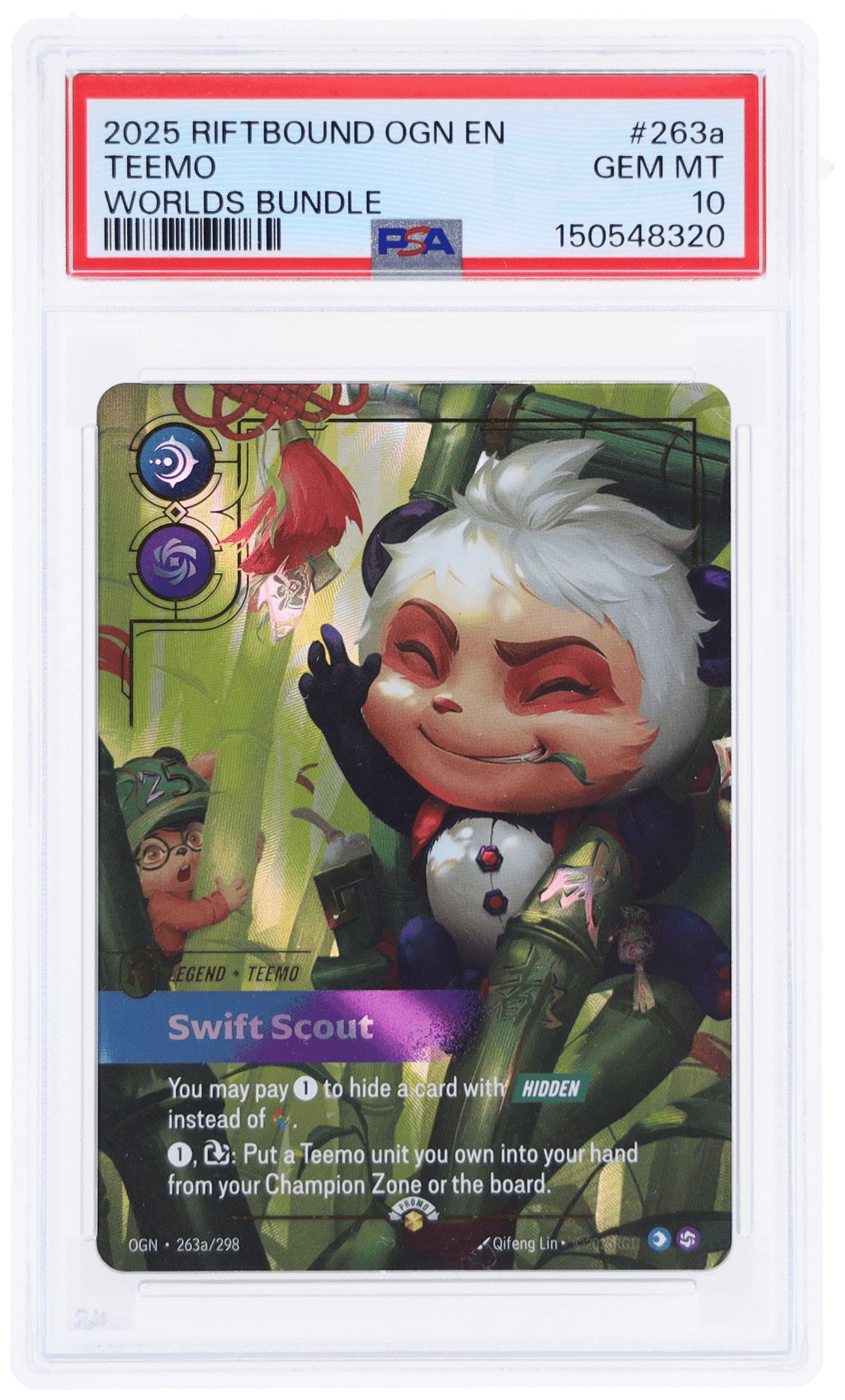 2025 Riftbound League of Legends Origin Worlds Bundle Teemo #263a PSA 10