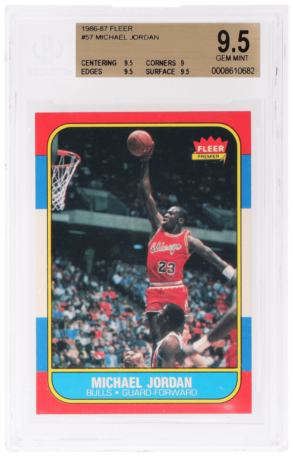 1986 Fleer Michael Jordan #57 BGS 9.5