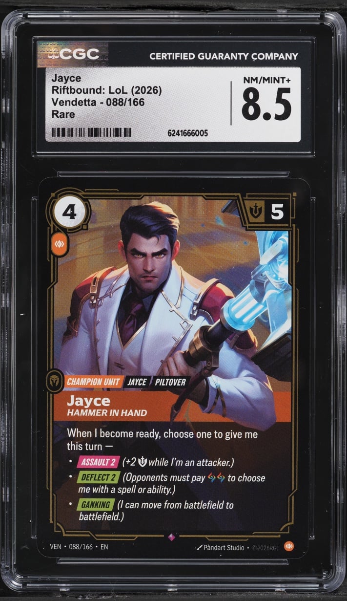 2026 Riftbound League Of Legends LoL Vendetta Jayce #088 CGC 8.5 NM-MT+