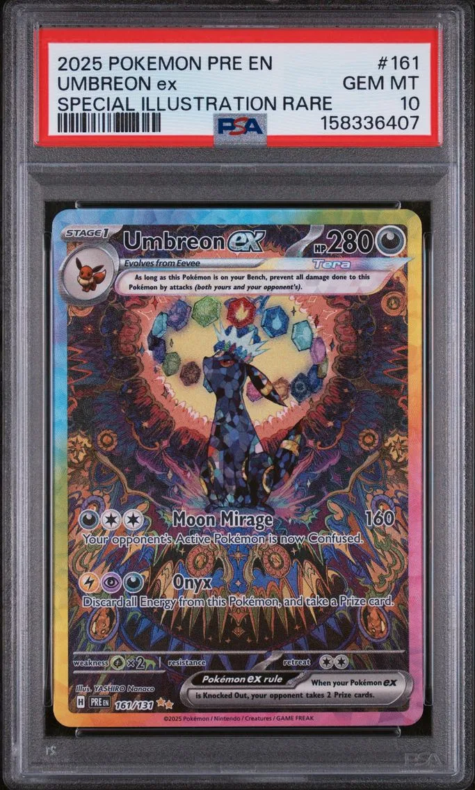 2025 #161 Umbreon EX PSA 10 Pre EN-Prismatic Evolutions — Epic