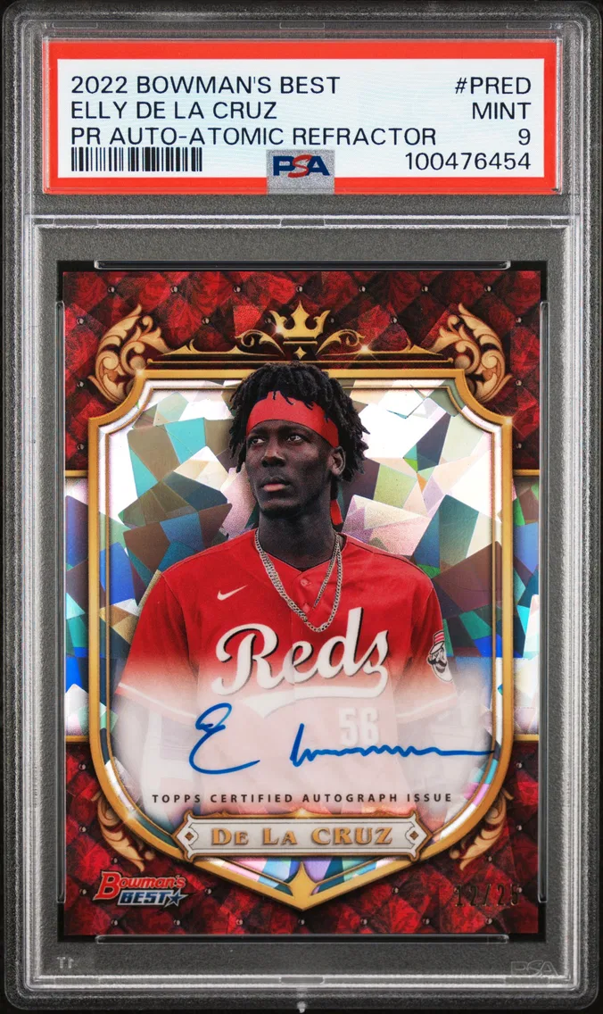 2022 #PRED Elly de La Cruz PSA 9 Bowman's Best Prospective Royalty Autographs — Epic