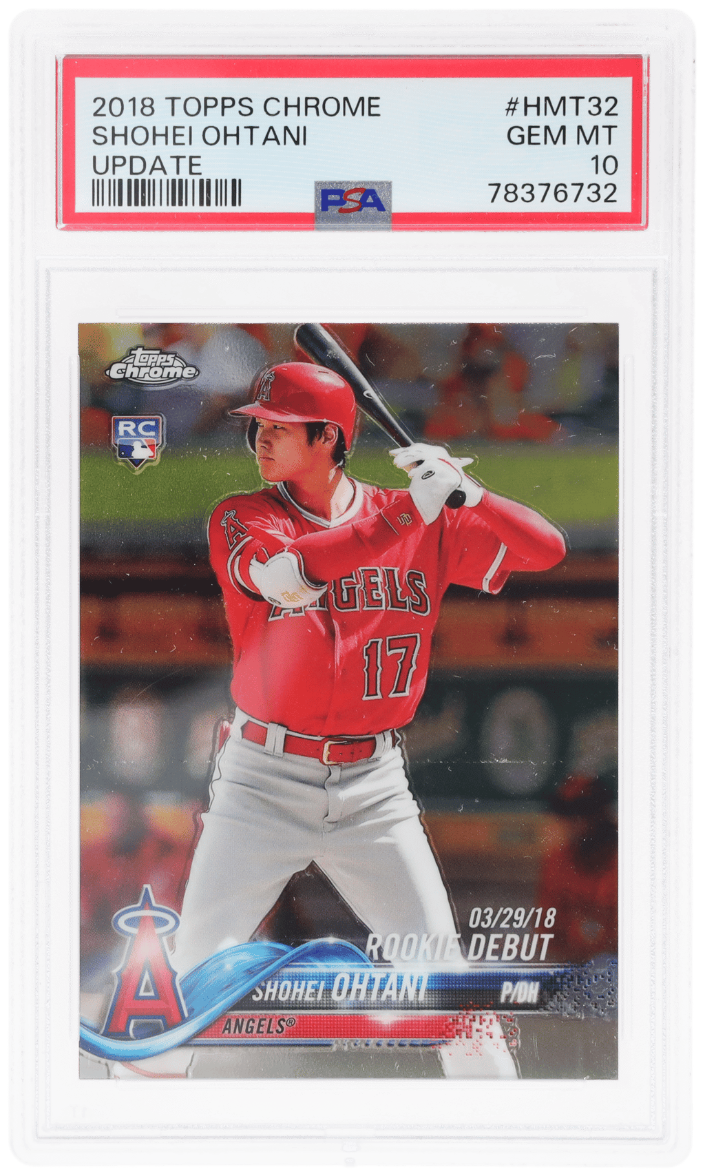 2018 Topps Chrome Update Shohei Ohtani #HMT32 PSA 10