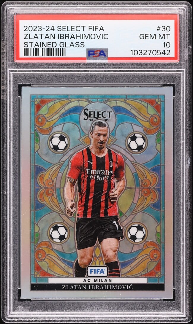 2023 Select FIFA Stained Glass Zlatan Ibrahimovic #30 PSA 10 GEM MINT