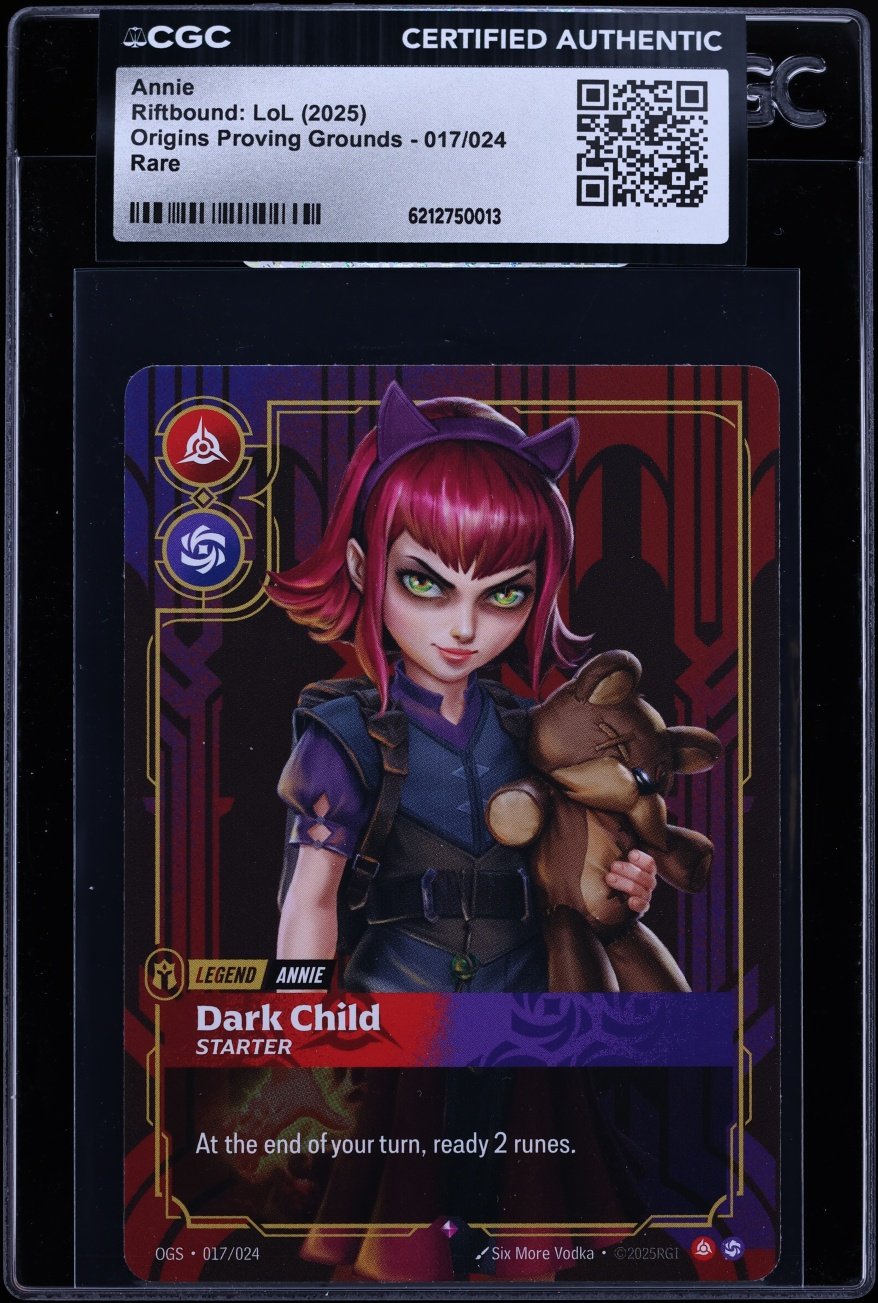 2025 Riftbound League Of Legends LoL Origins Proving Grounds Annie #17 CGC AUTH